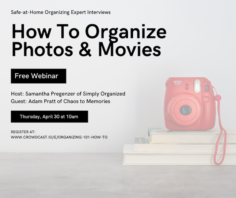 How to Organize Photos and Videos webinar with Samantha Pregenzer and Adam Pratt