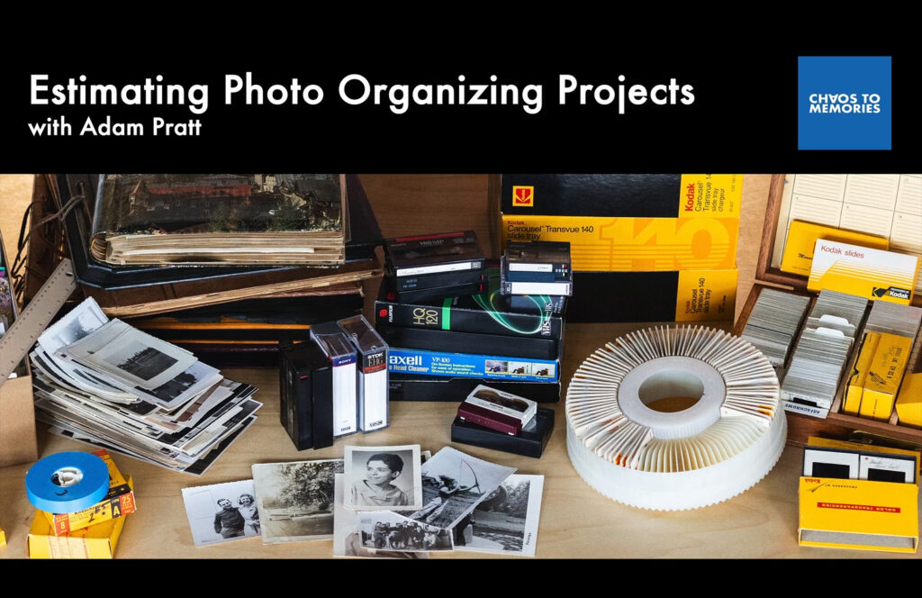 Estimating Photo Organizing Projects