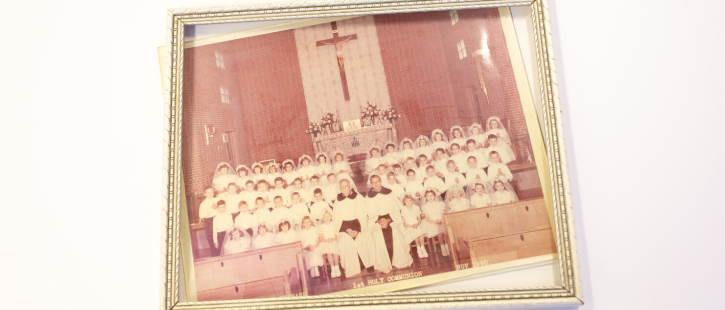 faded photo in picture frame