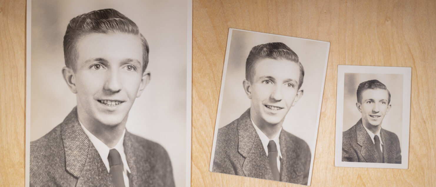 three sizes of the same photo